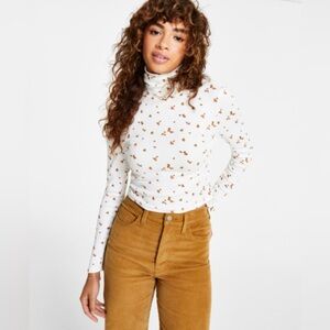 Levi's Women's Moon Ribbed Knit Stretchy Turtleneck Top - Size XL